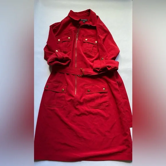 Belted Utility Dress - Picture 2 of 3